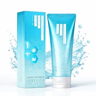 [Luxeviss] Advanced Crepey Skin Repair Cream - Intensive Anti-Wrinkle & Sagging Skin Tightening Moisturizer - Targeted Treatment for Face, Neck, Chest, Arms & Body - Deep Hydration for Smooth, Firm Skin, 3.35 Oz