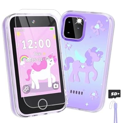 [Eltrynic] Kids Smart Phone for Girls,Toddler Christmas Birthday Gifts 3 4 5 6 7 8 Year Old Girl, 3.5 Inch Touchscreen Kids Phone Learning Toys for kid Ages 3-8,Dual Camera,Music Player,Puzzle Game,Habit Tracker
