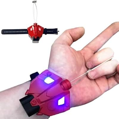 [AKLOPE] AKLOPE Spider Web Launcher String Shooters Toy, Cool Gadgets String Shooter Real Silk Superhero Role-Play Cool Stuff Fun Toys Great -Perfect Christmas & Birthday Gift (Red)