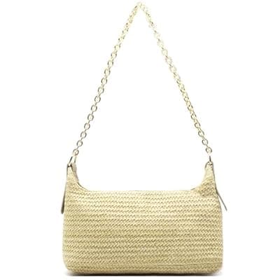 [Fozehlad] Fozehlad Straw Clutch Purse for Women Woven Straw Beach Crossbody Purse Raffia Envelope Wallet Fold Over Chain Shoulder Bag