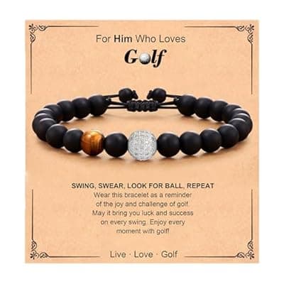 C-leen Golf Gifts Bracelet for Men Dad Lovers Him, Golf Accessories Stuff Bracelet for Man Dad Lovers Him Gifts