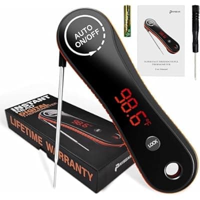 [Paysean] 0.5 Sec Instant Read Meat Thermometer Digital, Digital Thermometer, Paysean Thermometer for Grilling, BBQ, Candy, Liquid, Beef, Gifts for Him Dad Men Birthday