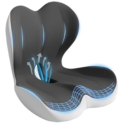 [PUNMEYCOOL] PUNMEYCOOL Lumbar Support Seat Cushion, Memory Foam Ergonomic Cushion for Sciatica, Hip & Tailbone Pain Relief – Office Chair, Car Seat, Gaming Chair for Long Hours Sitting & Drivers