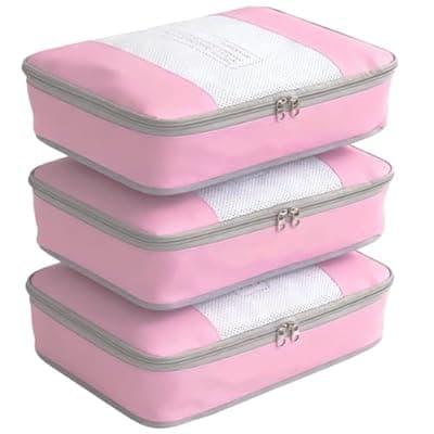 [POPPAP] Packing Cubes for 20" Suitcase Travel Luggage Organizers - Travel Organizer Bags Luggage Clothes Accessories Storage Carry on Suitcase Packing Pouches Bag For Men Women Kids 1/2X3PACK