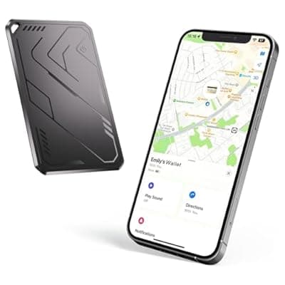 Airtag Wallet Tracker Card for Apple: Bluetooth Tracker Smart Card for Men Gifts Passport Tracker with Find My Keys Finder and Item Locator for Keys Luggage Passport, iOS Only (1 Pack)
