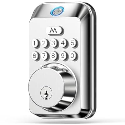 [zafano] Fingerprint Door Lock - Keyless Entry Door Lock, Electronic Keypad Deadbolt, Smart Locks for Front Door - Auto Locking, Biometric,One-time Codes,Easy to Install (Satin Nickel)