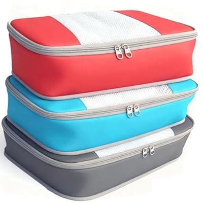 [POPPAP] Packing Cubes for 20" Suitcase Travel Luggage Organizers - Travel Organizer Bags Luggage Clothes Accessories Storage Carry on Suitcase Packing Pouches Bag For Men Women Kids 1/2X3PACK