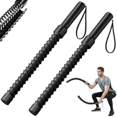 [QTOETUII] Upgrade Weighted Ropeless Battle Ropes, 2PCS Heavy Duty Portable Cordless Battle Ropes for Home Gym, Workout Exercise Rope for Strength Building, HIIT and Low-Impact Aerobic Training for Men & Women