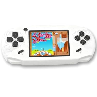 [Beijue] Beijue 16 Bit Handheld Games for Kids Preloaded 220 Retro Video Games with 3.0'' Large Screen Portable Rechargeable Electronic Gaming Player Toy Gifts for Boys Girls (White)