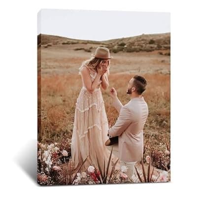 [Unite Stone] Unite Stone Custom Canvas Prints with Your Photos Personalized Picture On Canvas Wall Art Personalized Custom Canvas Print Gifts for Wedding Family Friends Baby Pet