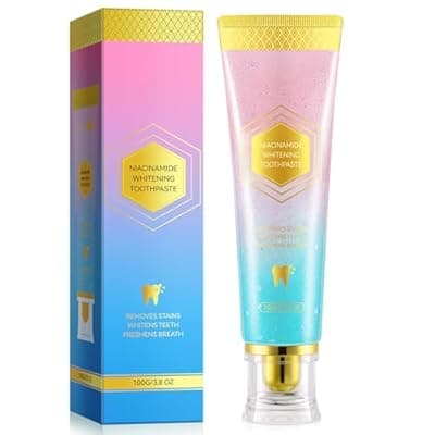 [QJCWXIAOX] Niacinamide Whitening Toothpaste, Nicotinamide White Toothpaste, Gentle Care Deep Stain Removal, Improves Gum Health, Protects Tooth Enamel, Fresh Breath