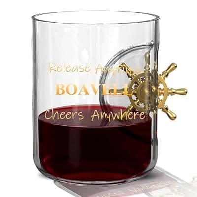 [BOAVELL] BOAVELL Wine Glasses, Whiskey Glasses, Beer Glasses, 11 Oz Drinking Glasses With Fingertip flywheel, Men and Women Cheers at Home Bar, Parties, Birthdays, Picnic, Daily Use
