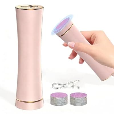 [VISDOLL] VISDOLL 2026 Upgraded Electric Foot Callus Remover, 3-Speed Ergonomic Rechargeable Pedicure Tool for Dry Skin, Cracked Heels, Dead Skin & Calluses, 20 Disposable Sandpaper Discs - Pink