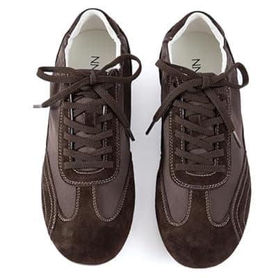 [N.N.G] N.N.G Women's Retro Satin Sneakers Suede Cushioned Insole 4-Way Ventilated Casual Daily Walking Shoes Commuting Lightweight Comfort Runner