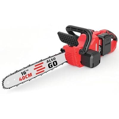 [ALSO GO] 16" Cordless Chainsaw 42V Brushless Electric Chainsaw, 2 x 3.0Ah Batteries Powered Handheld Chain Saw, Tool-Free Tension & Auto Oiling for Tree Pruning, Wood Cutting, Yard & Garden Outdoor Work