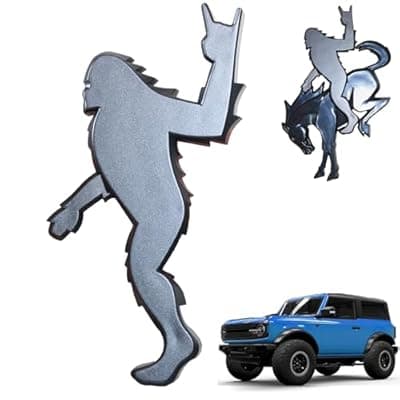 [AKLOPE] Add-A-Squatch to Your Bronco, 3x4 inch Emblem Overlay, Black and Bronze Design, 3M Adhesive Decal for 2021-2025 Models (Bronze, Rock Out)