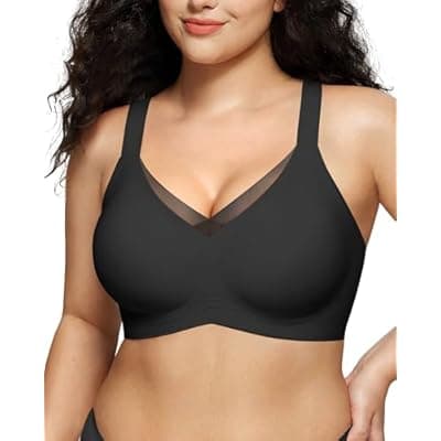 [LetsJoli] LetsJoli Lace V Seamless Bras for Women No Underwire Bralettes Push Up Wireless Supportive Full Coverage Everyday Bras