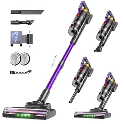 [UNINELL HOME] UNINELL HOME UV2 Cordless Vacuum Cleaner, 48000Pa/550W Vacuum Cleaners for Home, Lightweight Stick Vacuum with 65Mins Runtime, Self-Standing&Wall Mount Charging, Tangle-Resistant Vacuum for Pet Hair