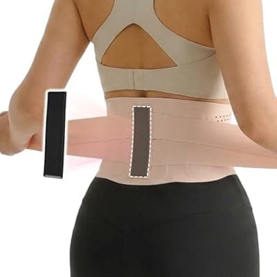 [SuMade] Ultra Thin Back Brace with 3D Lumbar Pad for Lower Back Pain Relief, SuMade Breathable Unisex Lumbar Support Invisible Adjustable Lower Back Support Brace for Sciatica Scoliosis, Pink,S(WAIST:26"-28")