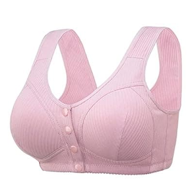 [LIKEOULI] LIKEOULI Front Closure Bras for Women No Underwire Push up Bra with Snaps 2026 Daisy Older for Women Breathable Everday Bras