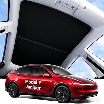 [ONIONDUOLA] ONIONDUOLA Sunshade Roof for Tesla Model Y Juniper, UV-Resistant Sun Protection Cover, Easy Installation, Interior Preservation，Black