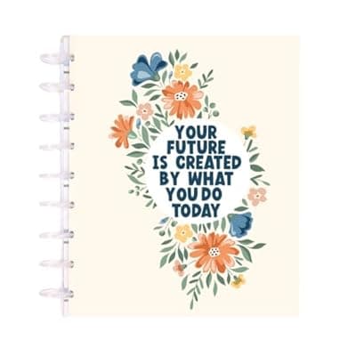 [kellofaplan] kellofaplan Floral Student Planner (Undated), Disc-Bound, Weekly Planning Pages, Assignment Tracker, Colorful Monthly Tabs for Middle School, High School, College Students