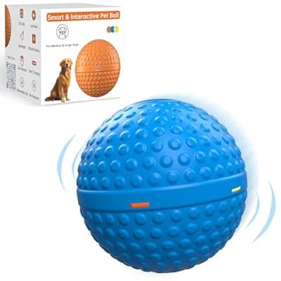 [SNOYWEN] SNOYWEN Smart Interactive Dog Toy, Automatic Moving Bouncing Rolling Ball, Food-Grade Rubber Material IPX7 Waterproof Active Ball for Medium and Large Dogs