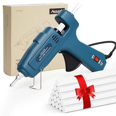 [Assark] 100W Fireproof Hot Glue Gun, Full Size Heavy Duty, Dual Power 100W/60W with Large Glue Sticks, Fast Preheating for Crafts, Arts, DIY & Quick Home Repairs