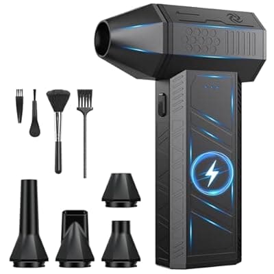 [Inpoipsor] Compressed Air Duster - 180000RPM Powerful Electric Air Duster, 3 Gear Adjustable Cordless Air Blower, Rechargeable Dust Cleaner for Keyboard, Computer, Home, Outdoor, Car
