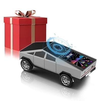 [AONOX] AONOX Easter Cybertruck Bluetooth Speaker Toy for Car Desk Gaming & Outdoor Easter Parties Easter Basket Stuffers Gift for Kids & Car Lovers Car Speaker with FM Radio USB/TF TWS Stereo LED Lights
