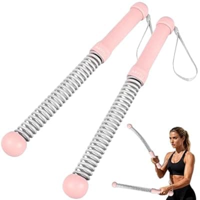 [AESTLL] Ropeless Battle Ropes Weighted — 2 Pack Portable Cordless Battle Ropes for HIIT & Cardio Full-Body Workout Tool with Non-Slip Spiral Handles, Travel-Friendly Home Gym Equipment for Women & Men