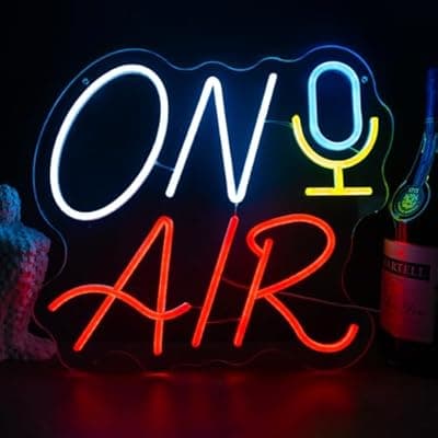 [KATMBFUE] On Air Neon Sign, Dimmable Gaming Neon Signs for Wall Decor, USB Powered Gamer Neon Lights for Teen Kids Bedroom Bar Decor, Christmas Party Gifts Led Decoration 16.53 * 14.96 inches