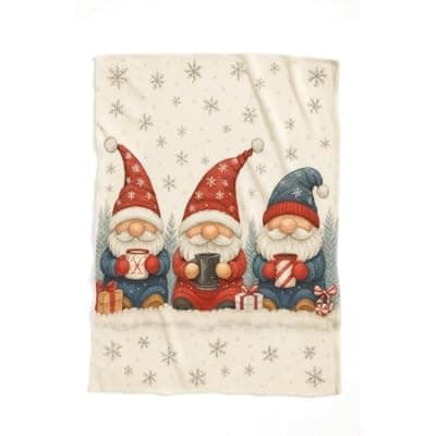 [Carastora] Carastora Christmas Gingerbread Man Flannel Holiday Blanket Measures 40x50in, is Warm and Lightweight, and is Suitable for Home Decoration in The Living Room and Bedroom, as Well as a