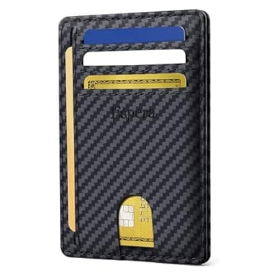 [Espera] Espera Slim Minimalist Front Pocket Wallet for Men, RFID Blocking Credit Card Holder, Thin Travel ID Card Case, Gifts for Men