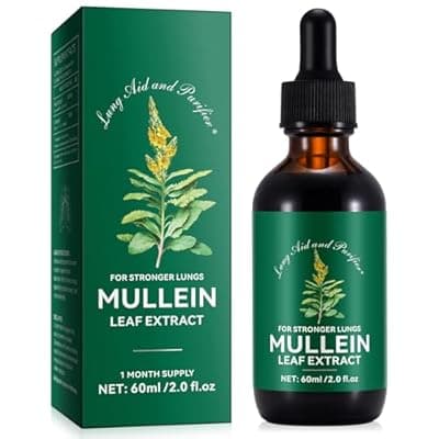 [QJCWXIAOX] QJCWXIAOX Mullein Drops for Lungs, Mullein Leaf Extract with Chlorophyll,Mullein Leaf Extract for Lung Cleanse and Respiratory Support