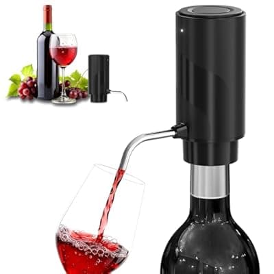 [Higfra] Wine Aerator Electric Decanter – Automatic Wine Dispenser & Pourer with Type-C Rechargeable Battery, Instant Aeration Wine Accessories for Red & White Wine, Valentines Gift for Wine Lovers
