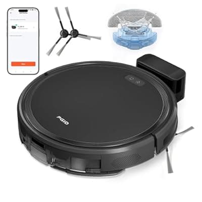 [PGID] PGID Robot Vacuum and Mop Combo, 2 in 1 Mopping Robotic Vacuum Cleaner w Schedule,Robot Vacuum Self Emptying App/Remote,5000Pa Strong Suction, Slim, Ideal for Hard Floor, Pet Hair (F7s)
