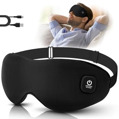 [Mutilplx] Silk Cordless Heated Eye Mask, Washable Heat Eye Compress for Dry Eye Electric Eye Heating Pad Warm Eye Mask for Eye Fatigue Stye Sinus Blepharitis MGD Gifts for Men Women