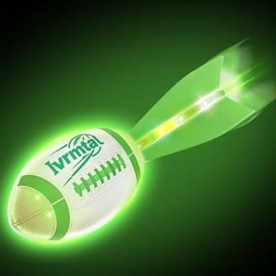 [Ivrmtal] Ivrmtal Foam Glow in The Dark Football, LED Light Up Football, Color-Changing Sports Outdoor Toys for Kids 8 9 10 11 12 Christmas Stocking Stuffers Birthday Gifts for Kids Boys Age 8-12