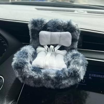 [SwiftServ] SwiftServ Doll Car Seat for 3–8 inch Figures, Compatible with Labubu and Other Plushes, Blind Box Dolls & Vinyl Collectibles, Includes Air Vent Clip & Desktop Stand, Cute Car Ornament for Collectors