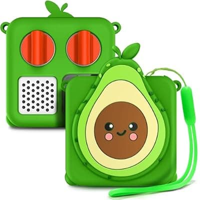 [WDHD] WDHD Silicone Cover Compatible with Yoto Mini Player (2024), Food-Grade Safe Kids Protector | Travel-Friendly Sleeve with Lanyard & Anti-Drop Corner Pads | Shockproof Accessory for Toddlers (Avocado)