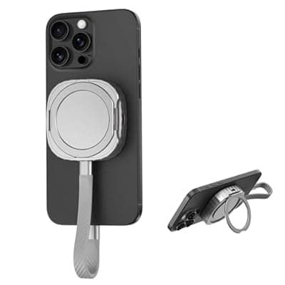 Mukiya M.2 2230 NVMe SSD Enclosure with Kickstand, Aluminum External SSD Case Compatible with MagSafe for iPhone 17/16/15 Seris, Galaxy S25/S24/S23,Tablet,Computer,USB-C Gen 2(SSD Not Included)