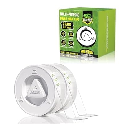 [PAGFAER] PAGFAER Double Sided Tape Heavy Duty, 2pcs Extra Large 10FT Nano Tape, Transparent Strong Double Sided Adhesive Mounting Tape, Clear Picture Hanging Strips for Wall, Poster, Carpet, Craft