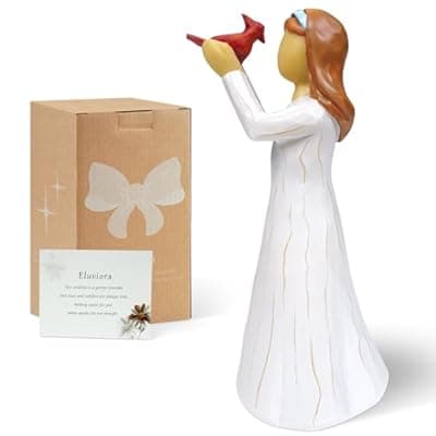 [Eluviora] Eluviora Sympathy Gifts for Loss of Loved One: 5.5" Cardinal Gifts for Women - Sympathy Gift for Loss of Mother Baby - Hand-Painted Bereavement Memorial Gifts for Lover and Friend