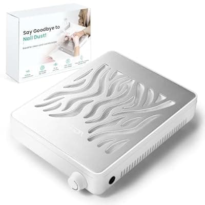 [YEEGOR] Nail Dust Collector-4000RPM Professional Nail Vacuum Dust Collector with Reusable Filter, 608Pa Nail Fan Dust Collector, Dual Voltage