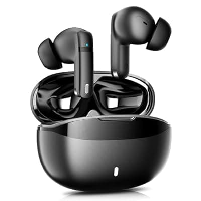 [ATHONGL] ATHONGL Wireless Earbuds, 100H Bluetooth 5.4 Headphones, ENC+ ANC Noise Cancelling Touch Control True Wireless Bluetooth Ear Buds,Stereo Deep Bass Bluetooth Headset for Sports/Workout/Gym (Black)