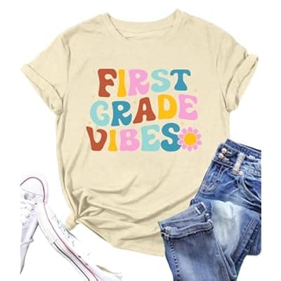 [YI XIANG RAN] Teacher Shirt Women in My Teacher Era T Shirt Funny Teacher Graphic Tees Short Sleeve T-Shirt Teacher Gifts Tops