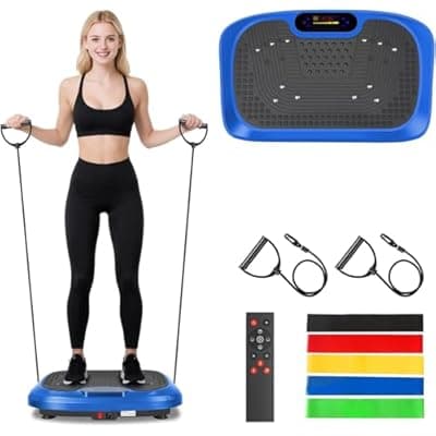 [ALSO GO] ALSO GO Vibration Plate Exercise Machine, 200 Speeds & 10 Models, 500LB Capacity, LED Display, Bluetooth Audio, Large Shake Plate with Loop Bands for Full Body Fitness, Lymphatic Drainage, Pain Relief