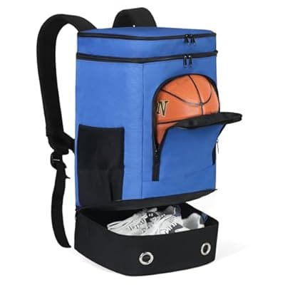 [YOJOB] YOJOB Basketball Backpack, Large Sports Bag with Separate Ball Holder & Shoes Compartment, Water Resistant Basketball Bag Best for Basketball, Soccer,Volleyball,Gym,Swim