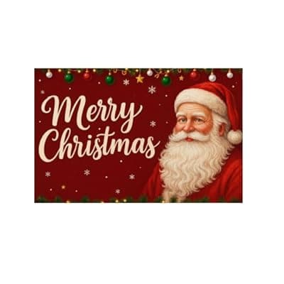 [Carastora] Carastora Santa Claus Pattern Christmas Decorative Doormat, Anti-Fatigue Mat - 20x31 in, Suitable for Indoor and Outdoor Porch Decoration, Housewarming, and Holiday Gifting. Non-Slip and Durable.